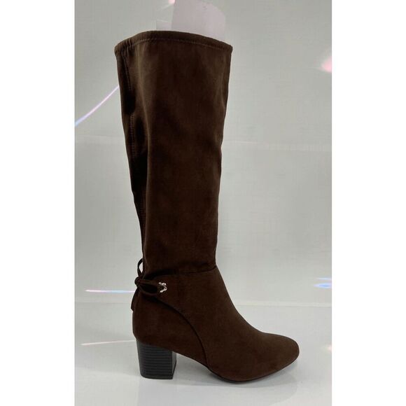 Charter Club Women's Jaccque Tall Stretch Boots - Chocolate 5.5M - Picture 4 of 8